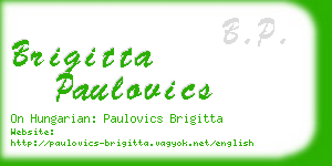 brigitta paulovics business card